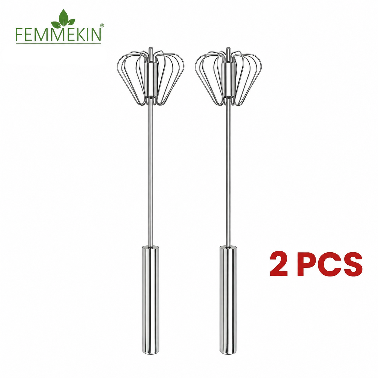Stainless Steel Hand-Push Rotary Whisk