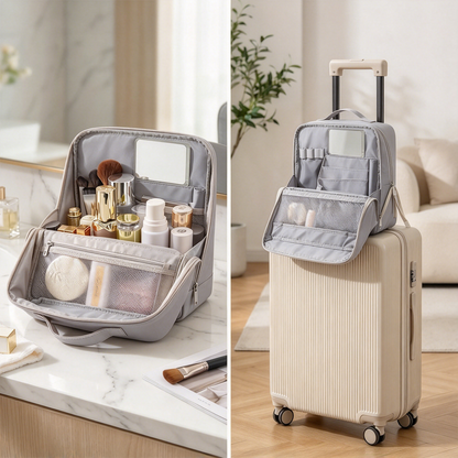 Portable Standing Makeup Bag