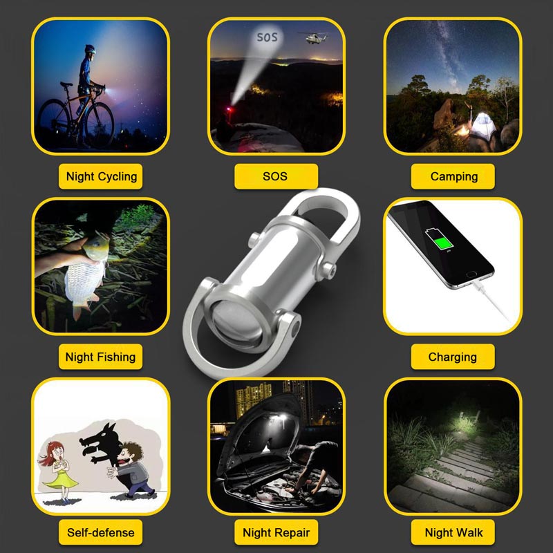 Super Bright Waterproof Mini Keychain Flashlight