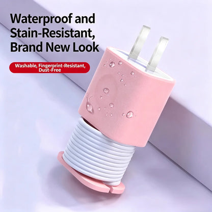 Silicone Apple Charger Protector with Cord Wrap