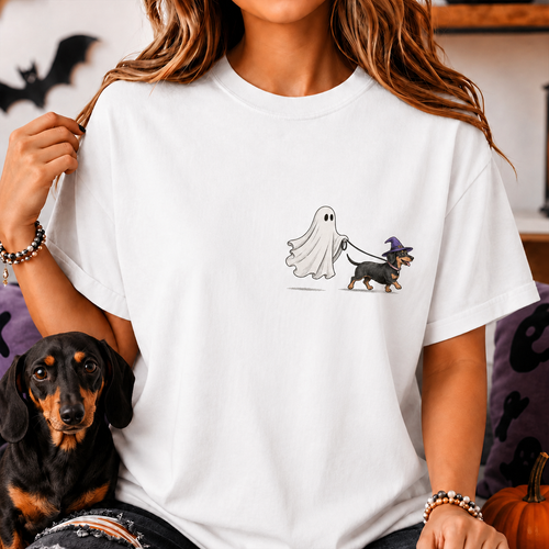 Pet Ghost Walking Dog Halloween Shirt