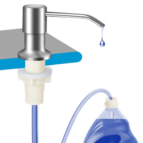 Dish Soap Dispenser for Kitchen Sink Brushed Nickel