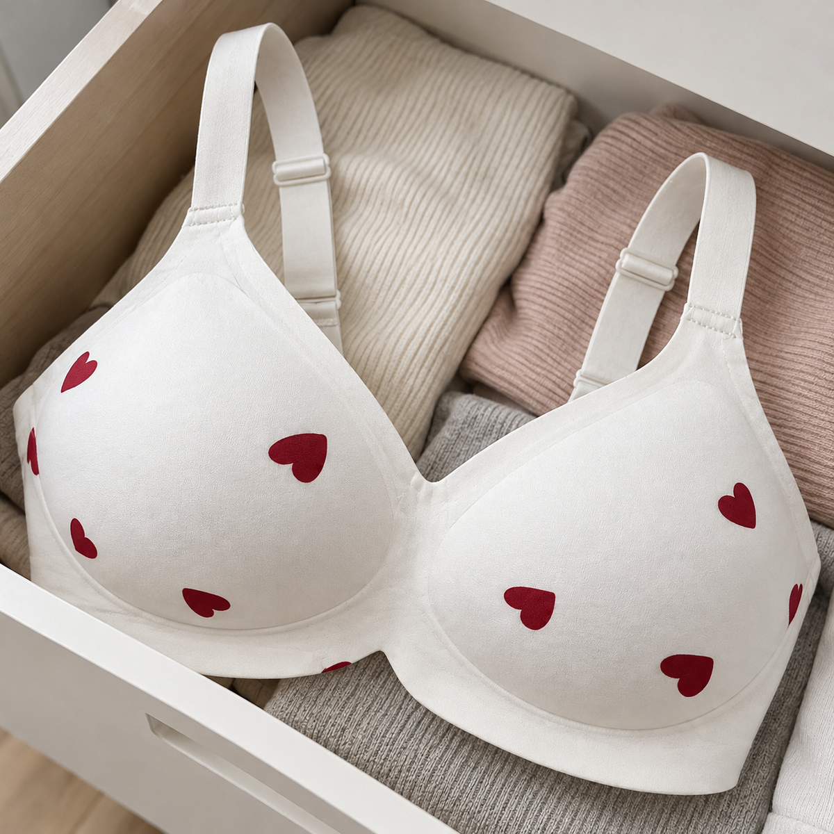 Women's Floral Seamless Jelly Wireless Push-Up Bra