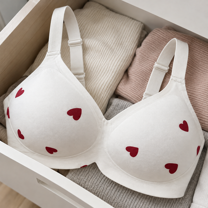 Women's Floral Seamless Jelly Wireless Push-Up Bra