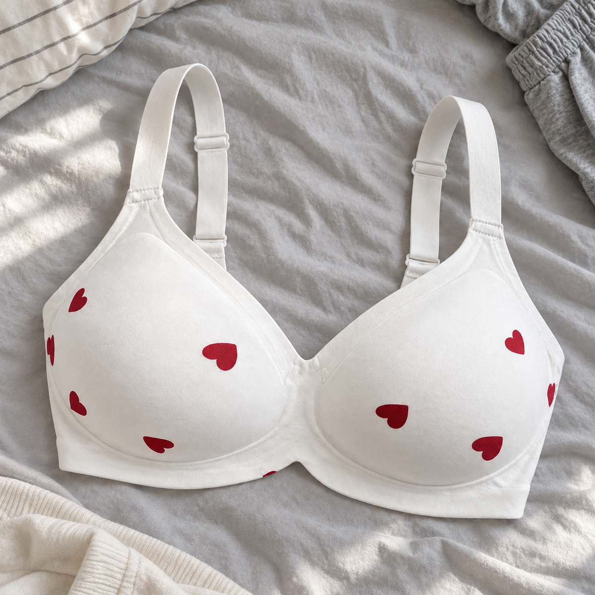 Women's Floral Seamless Jelly Wireless Push-Up Bra