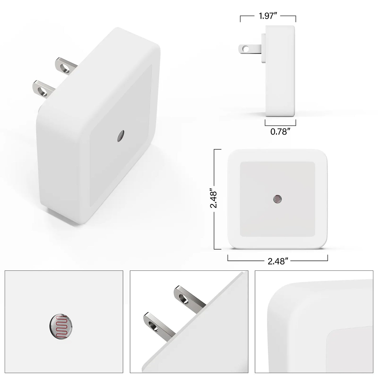 Night Lights Plug into Wall (6-Pack) - Dusk to Dawn Light Sensor