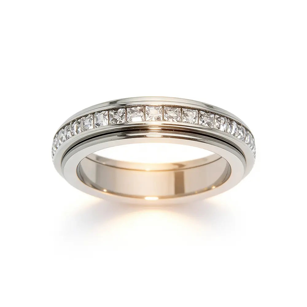 Titanium Steel Anxiety Rings - Spinning Anti-Anxiety