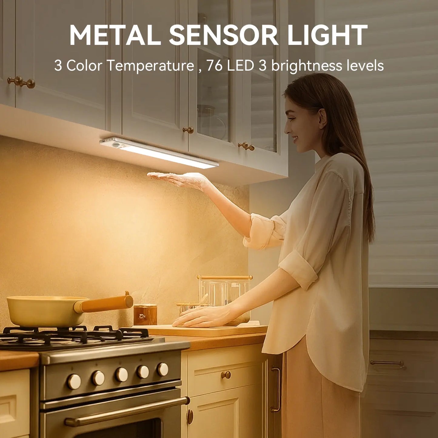 Motion Sensor Under Cabinet Lights - Dimmable & Rechargeable