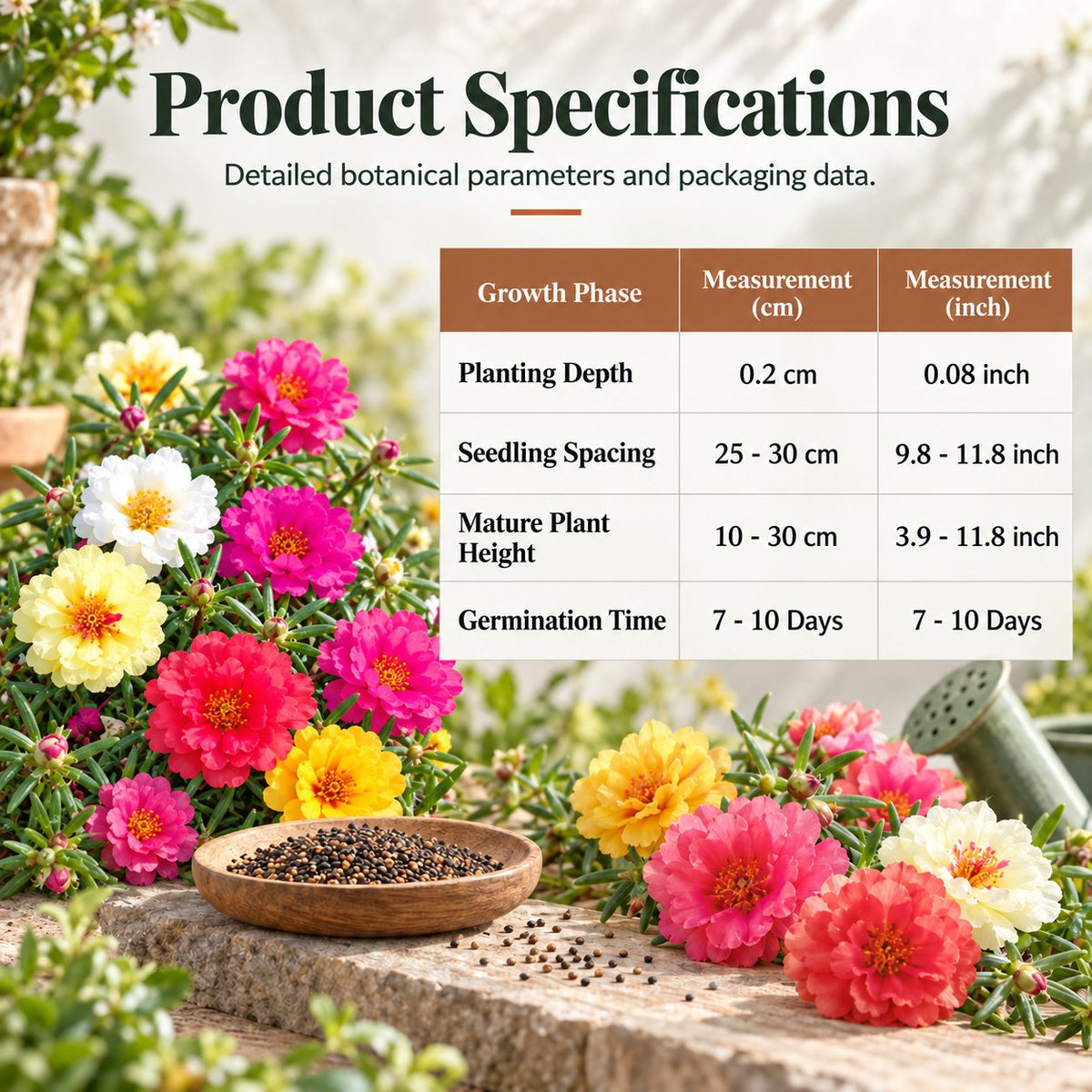 Double-Flower Portulaca Seeds 🌺☀️