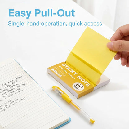 Transparent Pull-Out Sticky Notes Set - 12 Boxes, 960 Sheets