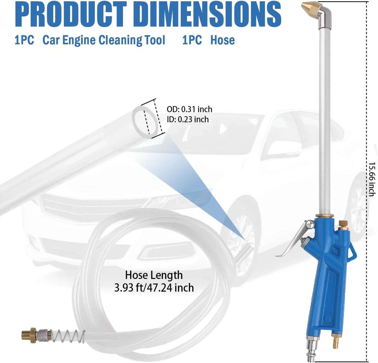 AXIZITECH Pneumatic Engine Cleaning Gun - Heavy Duty