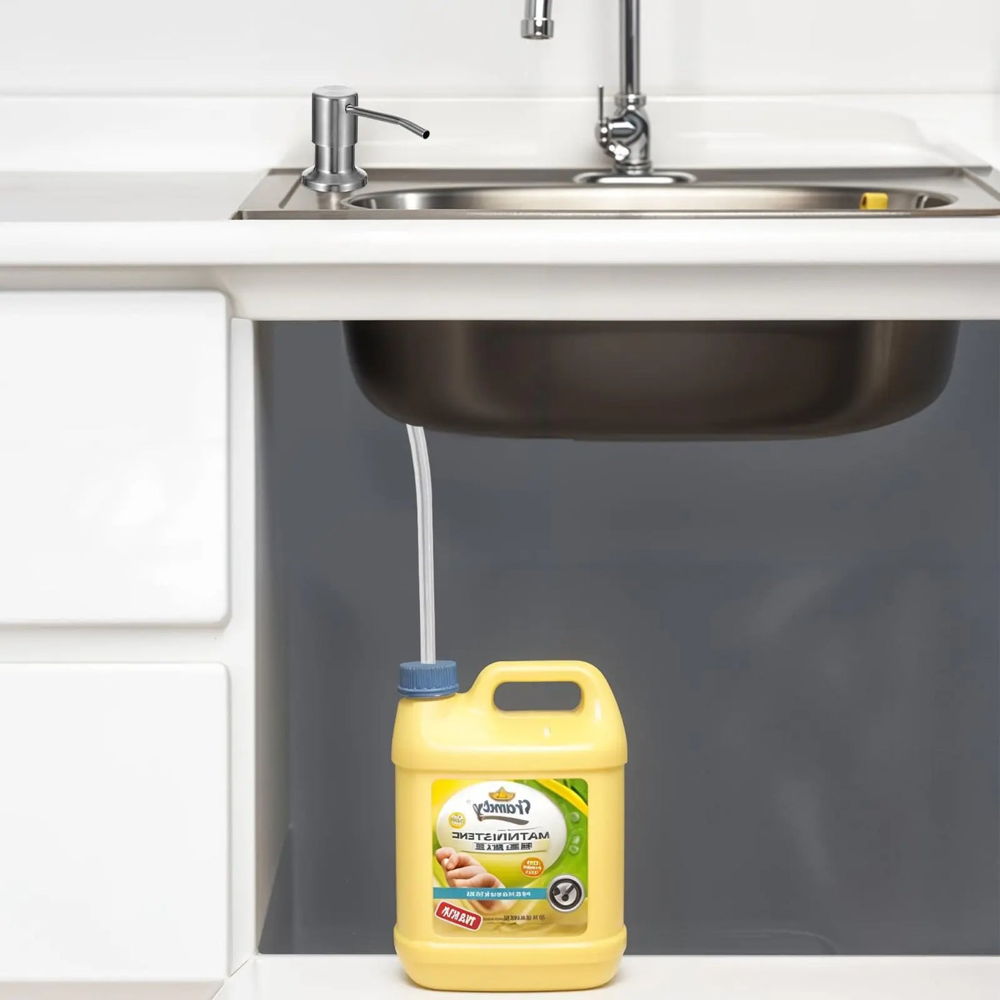 Dish Soap Dispenser for Kitchen Sink Brushed Nickel