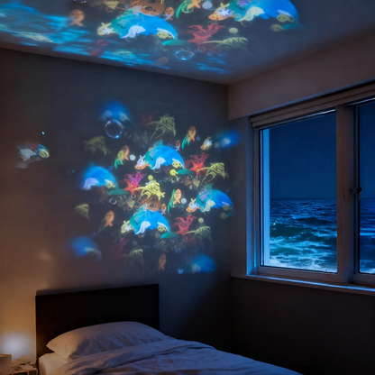 Dynamic rotating LED light projector
