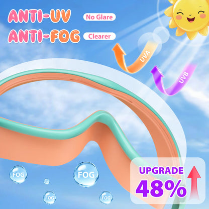 Femmekin Kids Swim Goggles 2 Pack - UV Protection & Anti-Fog