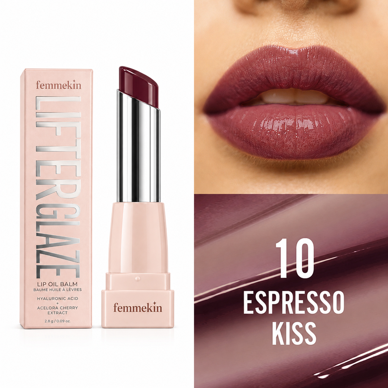 Femmekin Lifter Glaze Lip Balm - 24HR Hydration & Color