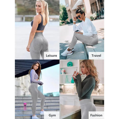 Women's High-Waisted Seamless Leggings, Sculpting & Butt-Lifting Workout Pants