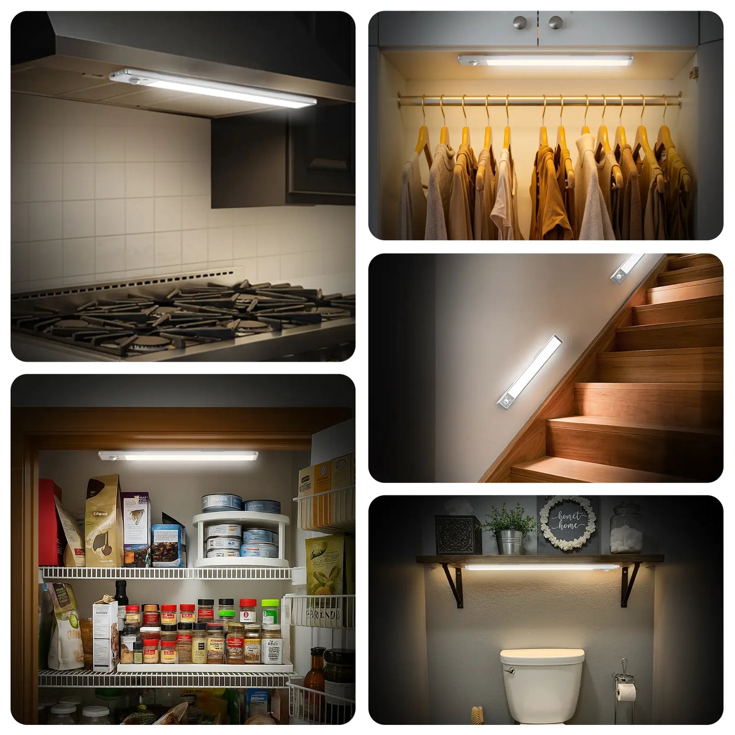 Motion Sensor Under Cabinet Lights - Dimmable & Rechargeable