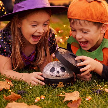 Halloween Dumpling Stress Relief Toys, 1pcs/3pcs/6pcs with Steamer Storage Boxes,Slow‑rebound maltose squishy toys, ideal for Halloween party gifts, featuring grimace pumpkin and little devil designs