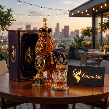 Royal Lion Glass Whiskey Decanter Set