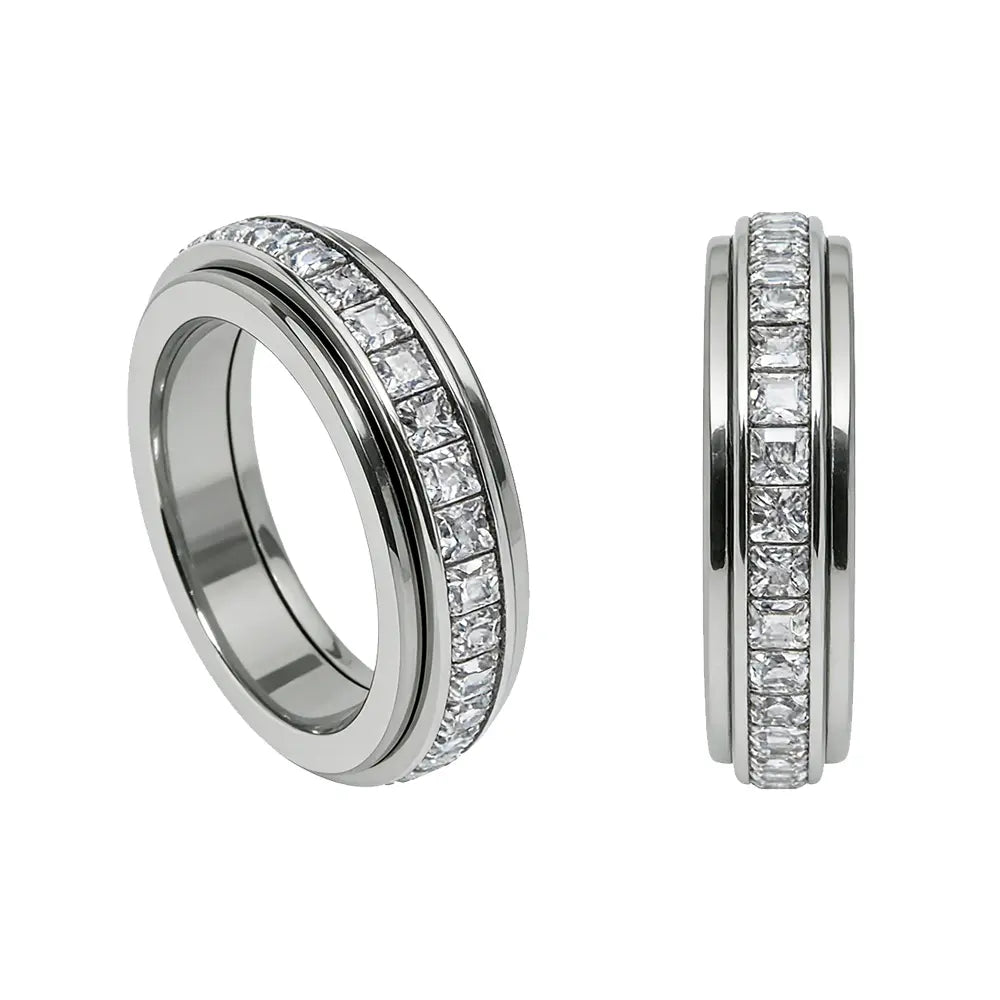 Titanium Steel Anxiety Rings - Spinning Anti-Anxiety