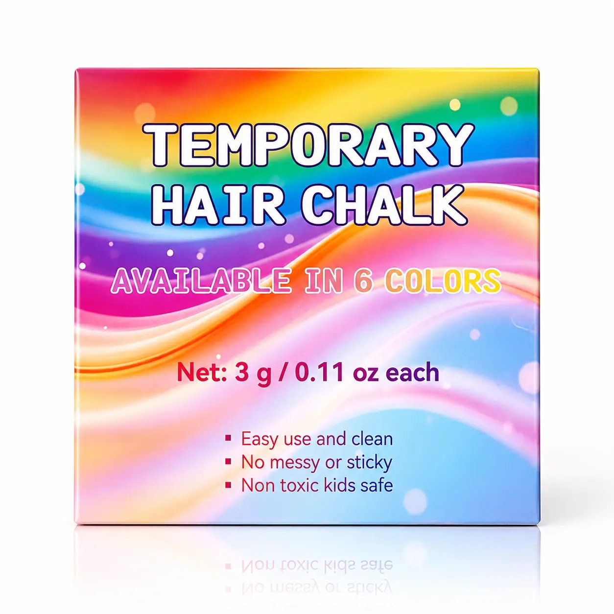 🎨 Washable Temporary Hair Chalk Set - Non-Toxic Gentle Formula