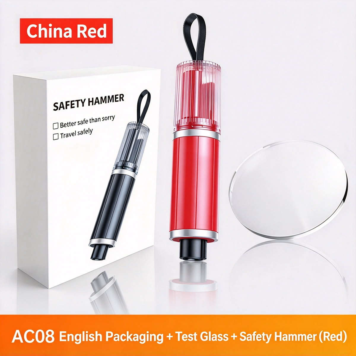 2-in-1 Car Escape Tool, Emergency Window Breaker & Seat Belt Cutter