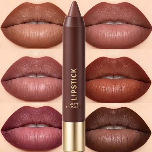 Matte Brown Lipstick| Waterproof Non-Stick Cup