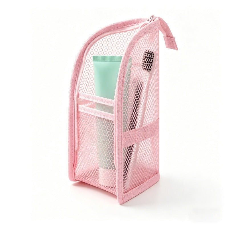Mesh Zipper Toiletry Storage Pouch