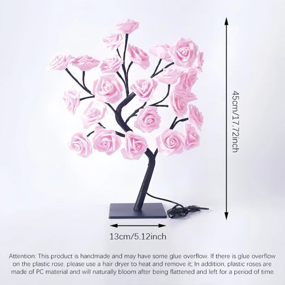 Rose-shaped night light, USB-powered, table lamp, bedroom lighting, holiday decorative lights, home decor, Valentine's Day gift, Mother's Day gift, home decor lighting