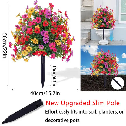 Artificial Daisy Flowers with Eucalyptus Leaves Home Garden Decor