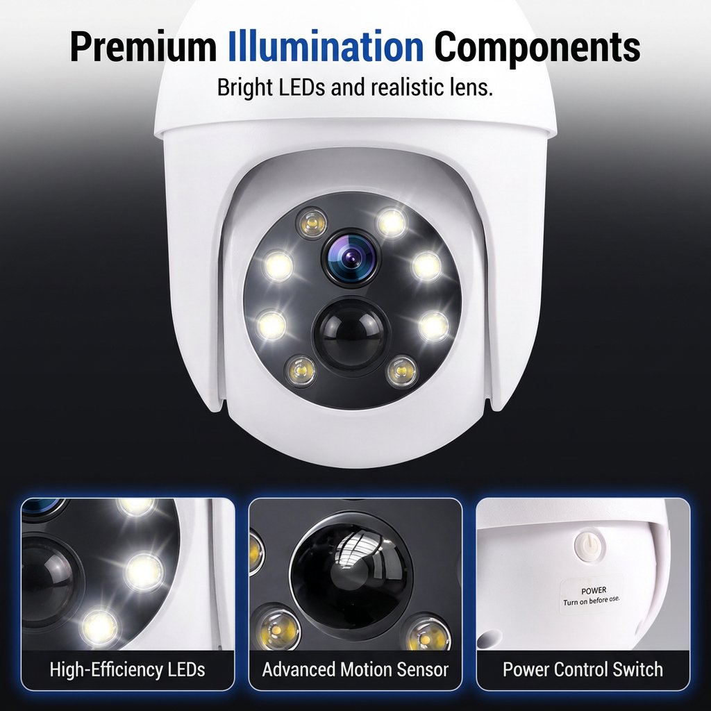 ⏰Smart AI Detection - Solar-Powered Simulated Surveillance Camera Street Light