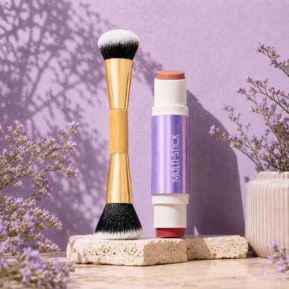 Double Ended Cream Blush and Bronzer Stick with Brush