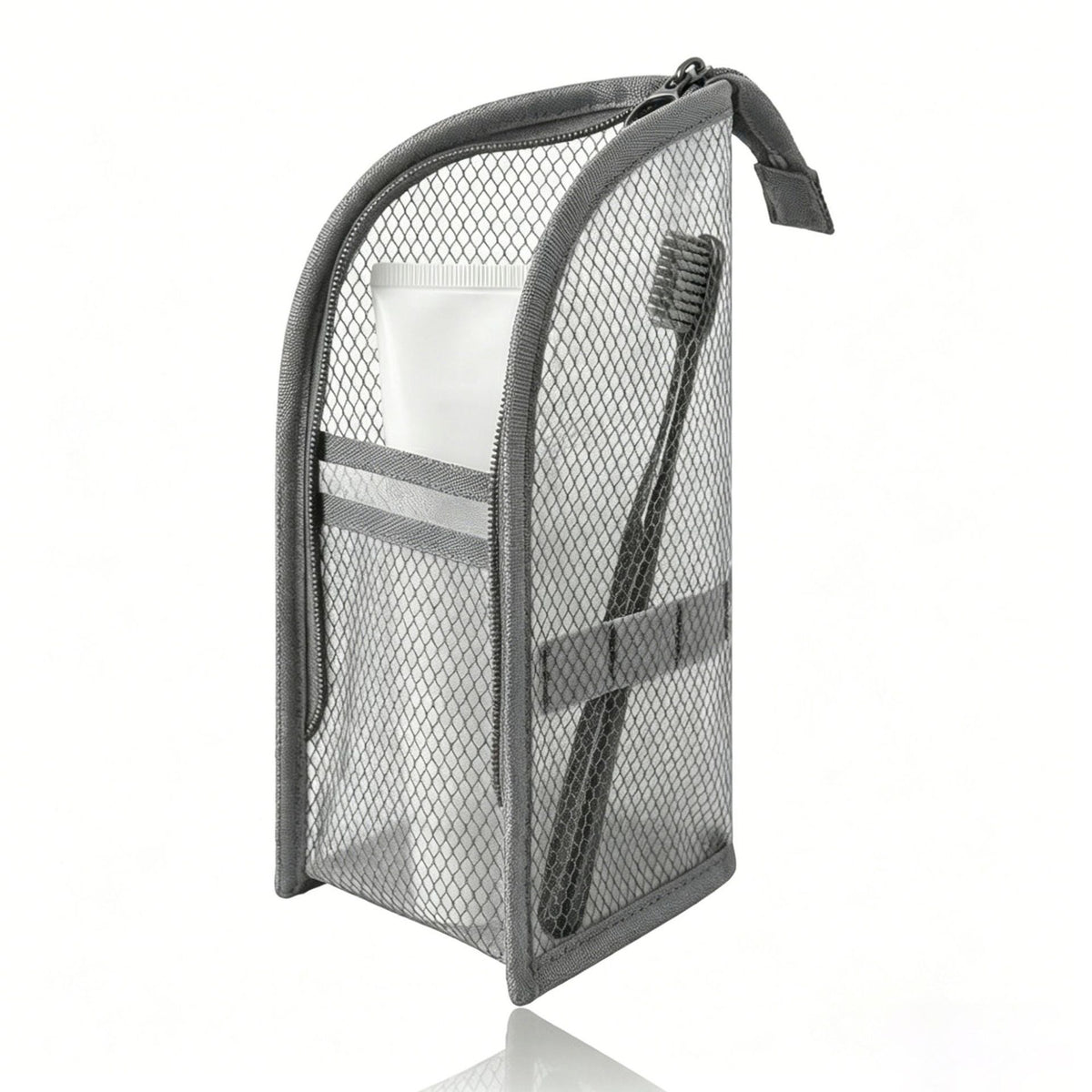 Mesh Zipper Toiletry Storage Pouch