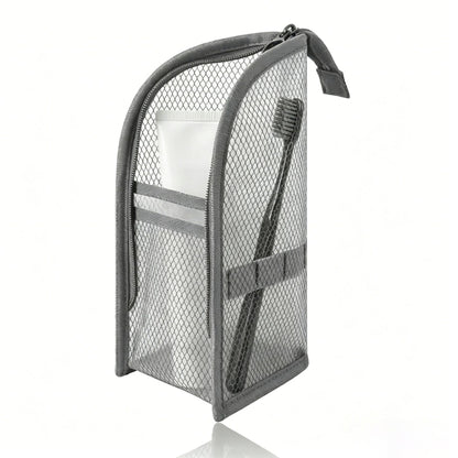 Mesh Zipper Toiletry Storage Pouch