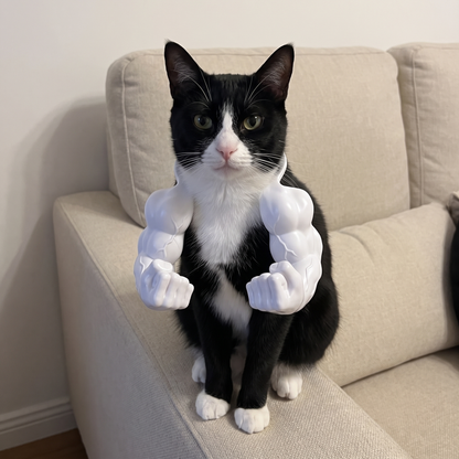 Mighty Meow Muscle Arms Toy - Funny Cat Costume Toy