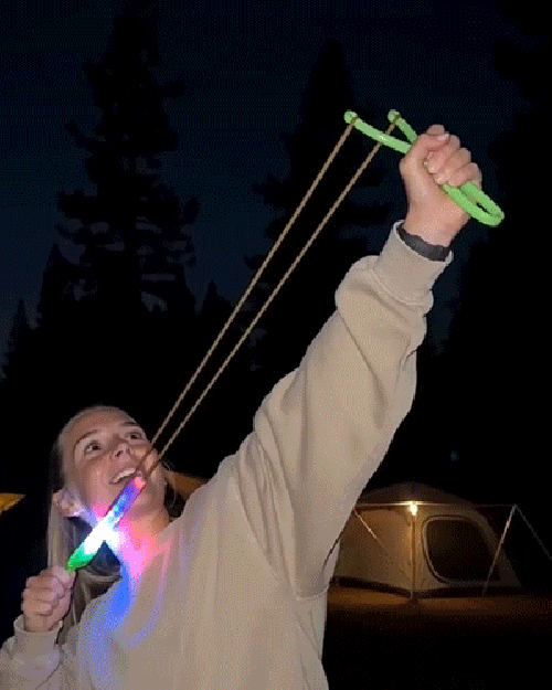 Illuminated Slingshot Flying Arrow