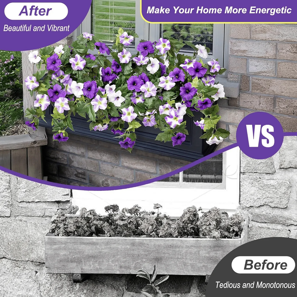 Last Day 60% OFF🔥 Fade-Proof, UV-Resistant Artificial Petunias – Vibrant, Colorfast Outdoor Flowers for Patio & Garden