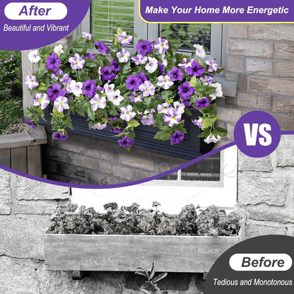 Last Day 60% OFF🔥 Fade-Proof, UV-Resistant Artificial Petunias – Vibrant, Colorfast Outdoor Flowers for Patio & Garden