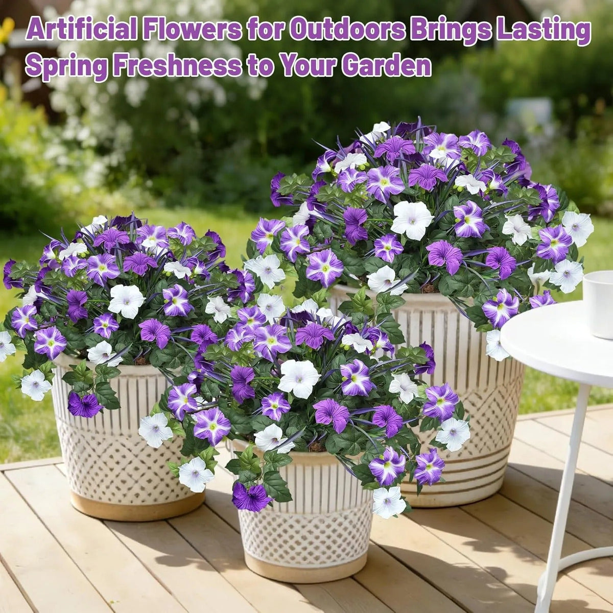 Last Day 60% OFF🔥 Fade-Proof, UV-Resistant Artificial Petunias – Vibrant, Colorfast Outdoor Flowers for Patio & Garden