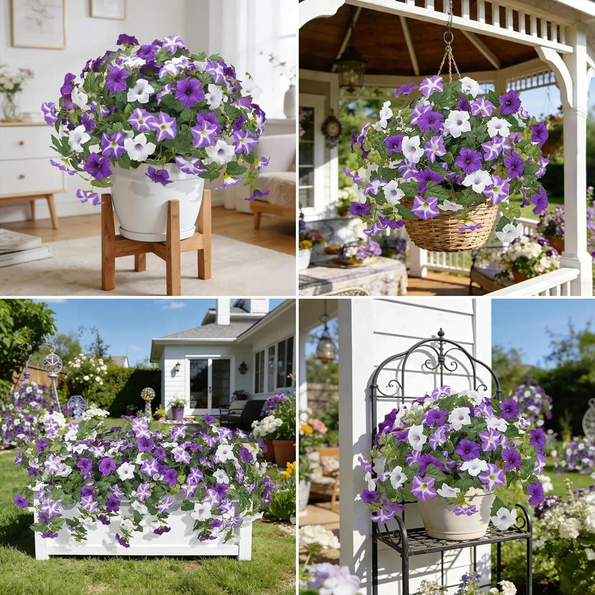 Last Day 60% OFF🔥 Fade-Proof, UV-Resistant Artificial Petunias – Vibrant, Colorfast Outdoor Flowers for Patio & Garden