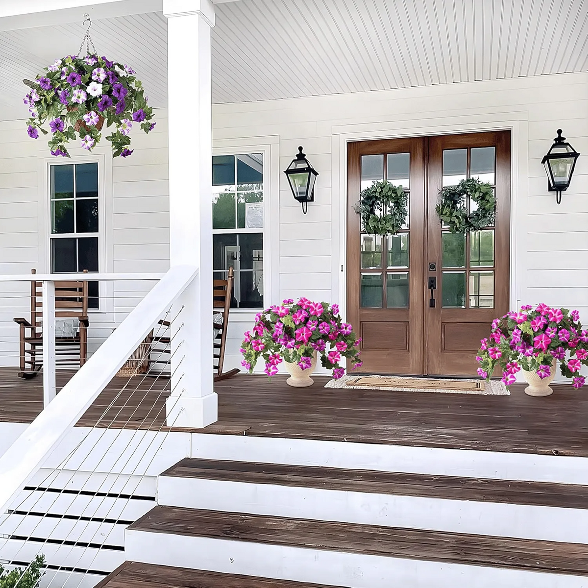 Last Day 60% OFF🔥 Fade-Proof, UV-Resistant Artificial Petunias – Vibrant, Colorfast Outdoor Flowers for Patio & Garden
