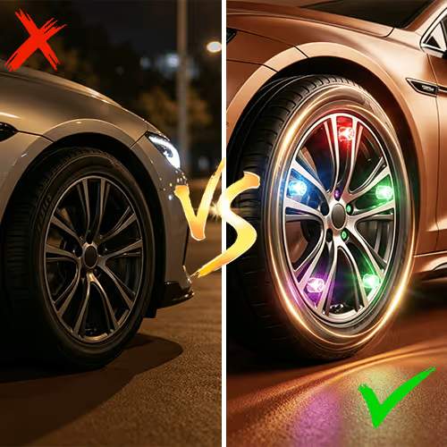 Waterproof LED Tire Valve Cap Light