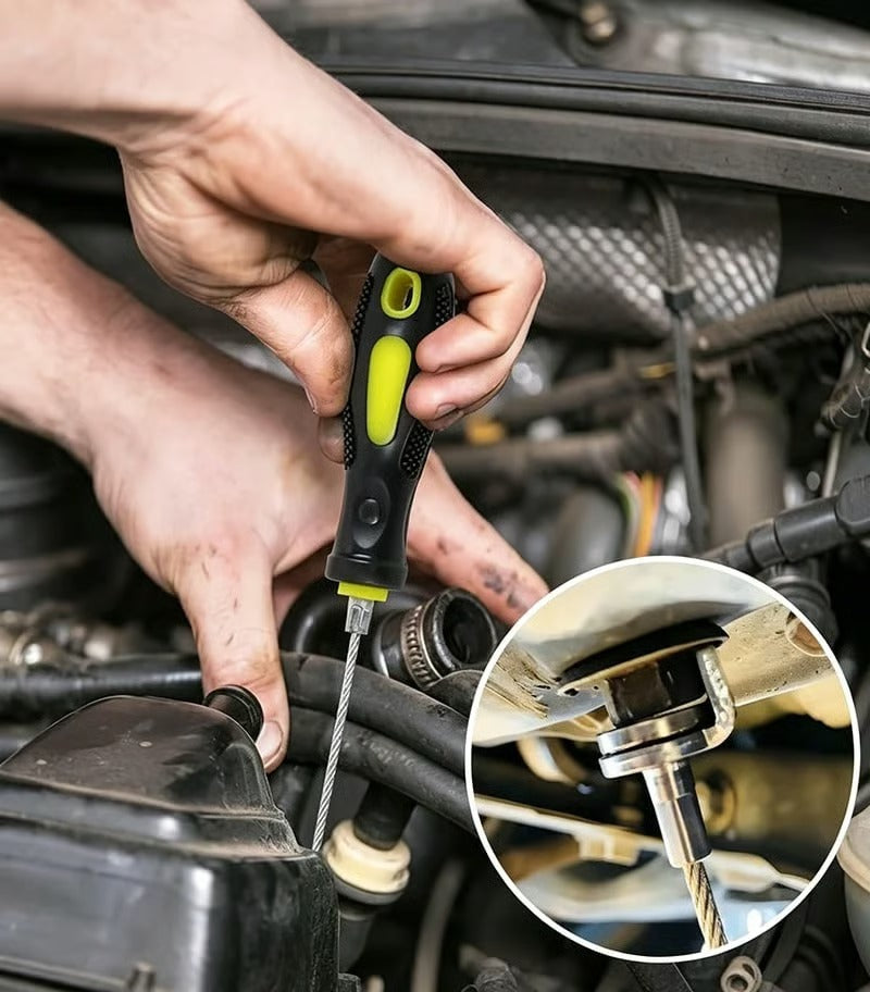 Heavy-Duty Magnetic Oil Drain Bolt Removal Tool 14 in