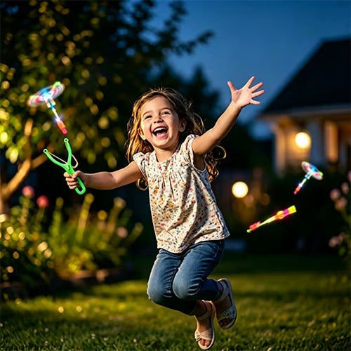 Illuminated Slingshot Flying Arrow