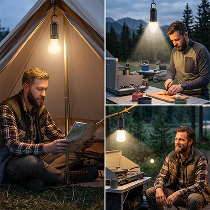 Solar USB Rechargeable LED Camping Lantern