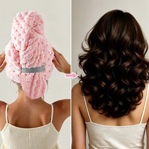 Ultra Absorbent Fast-Drying Hair Turban