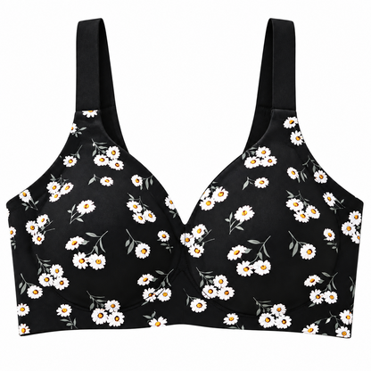 Women's Floral Seamless Jelly Wireless Push-Up Bra
