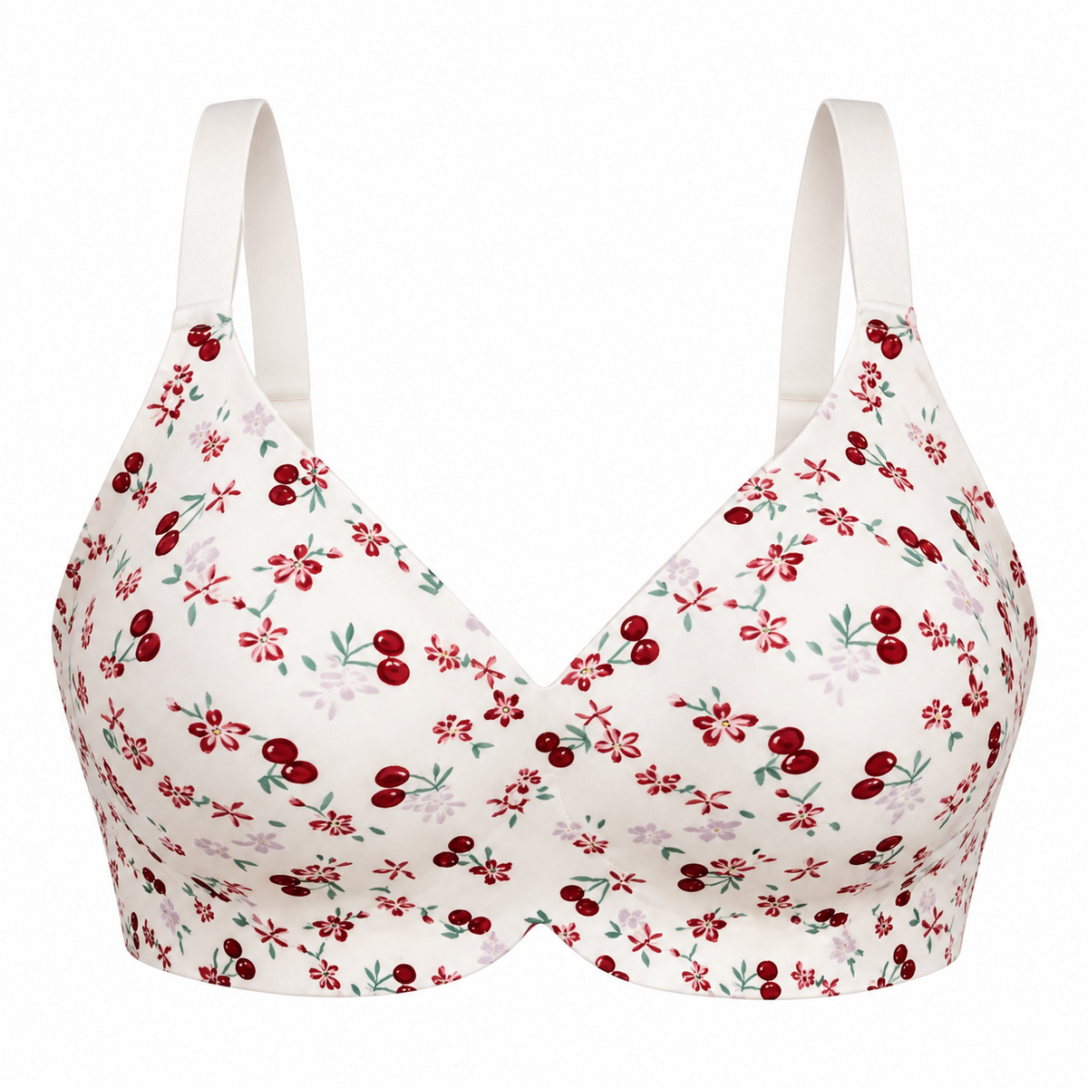Women's Floral Seamless Jelly Wireless Push-Up Bra
