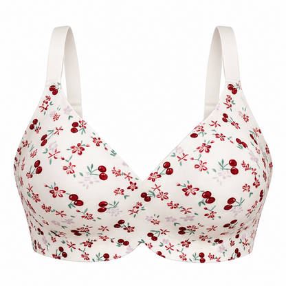 Women's Floral Seamless Jelly Wireless Push-Up Bra