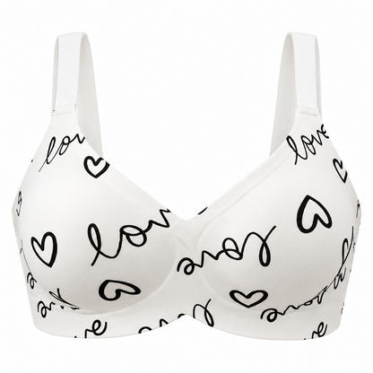 Women's Floral Seamless Jelly Wireless Push-Up Bra